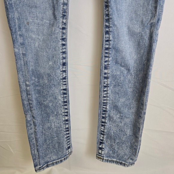 True Religion World Tour Super Skinny Distressed Jeans, Blue Acid Wash, Size 26 - Picture 3 of 8